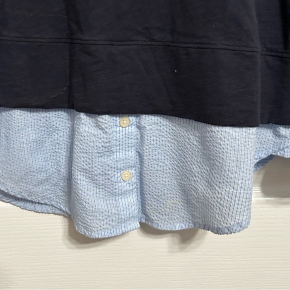 Tommy Hilfiger blue long sleeve Layered Look Top size small. - Picture 4 of 5